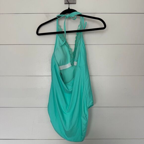 Ambrielle Women’s Medium Mint One Piece Swim New - Picture 5 of 7
